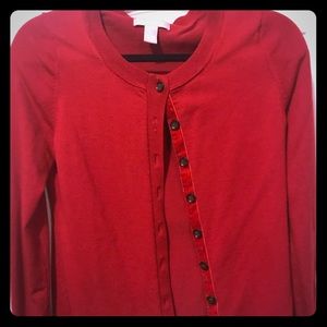 Banana Republic Ladies Red Cardigan